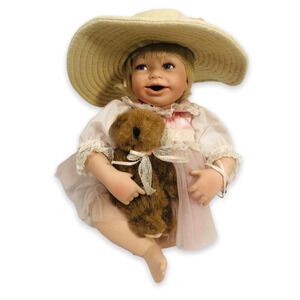 Vintage Ashton Drake Galleries Julie Good Kruger Blonde Doll 12" Teddy Bear 1994